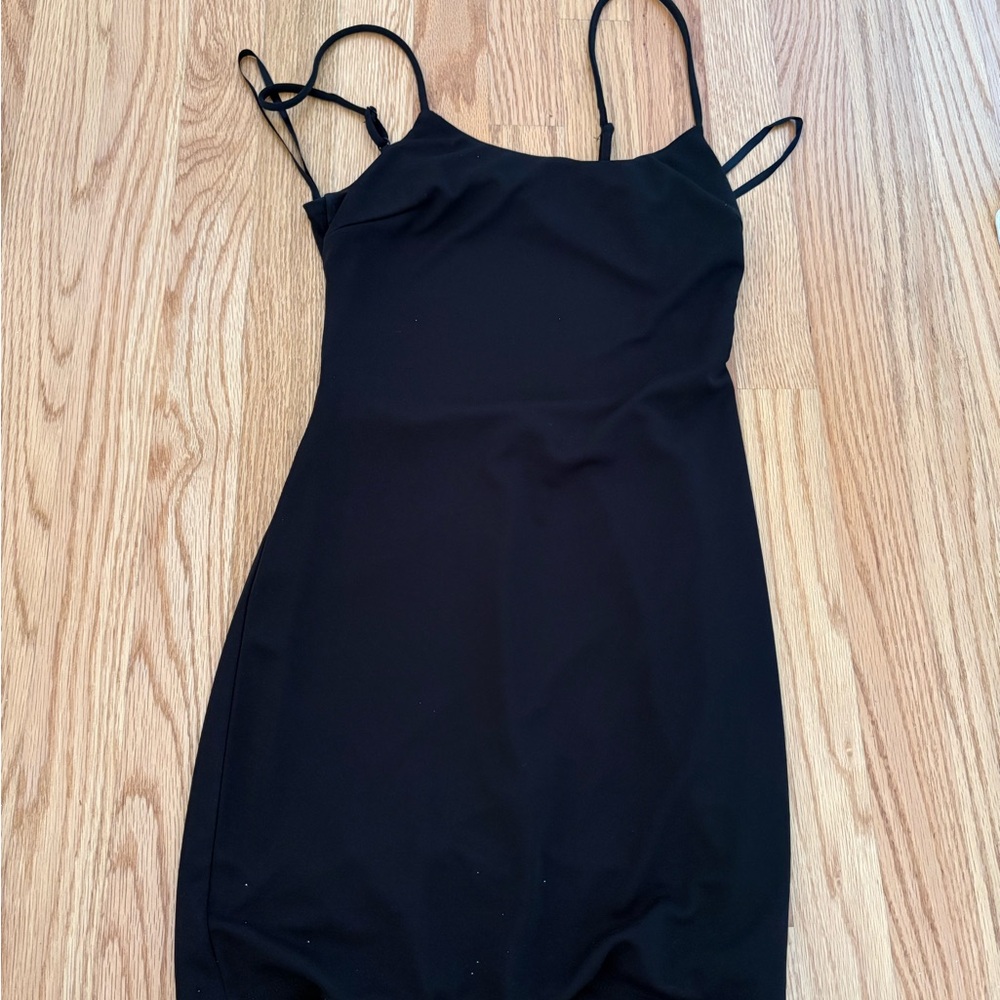 NBD XS Black mini dress with cutout back